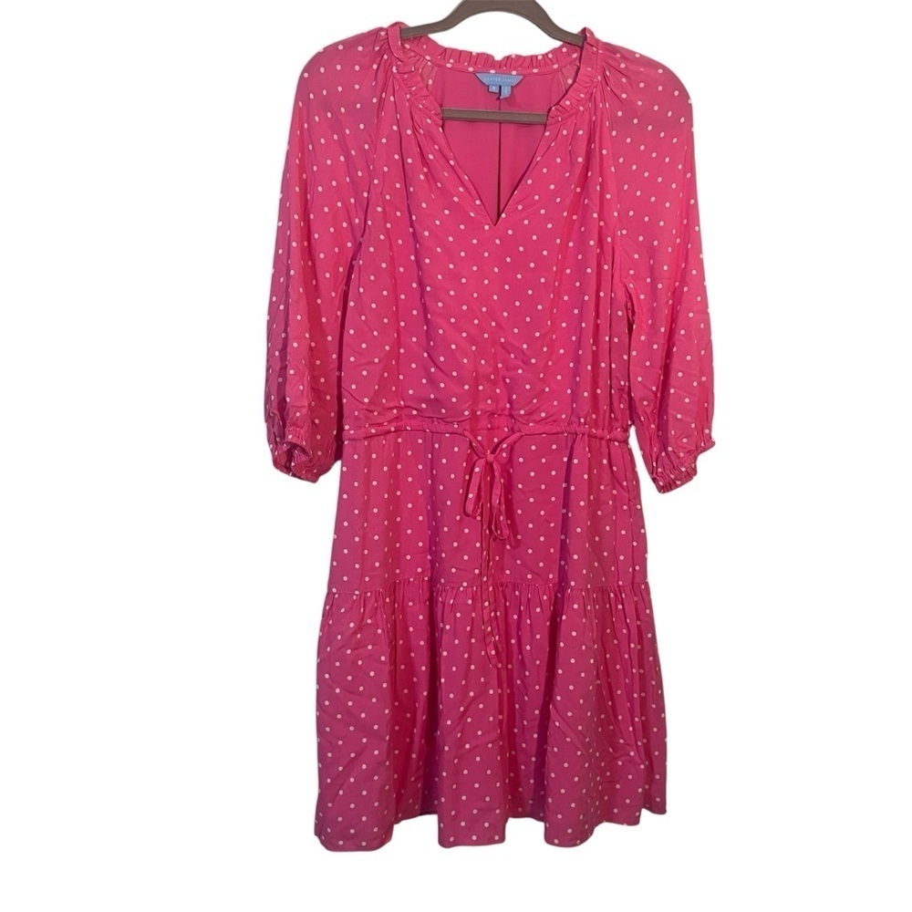 Draper James Pink Polka Dot Mini Size Small Casual Sundress Girly Whimsical